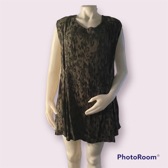 Free People Mini Green Dress Size M New With Tags Fit and Flare Open Back - Picture 1 of 7